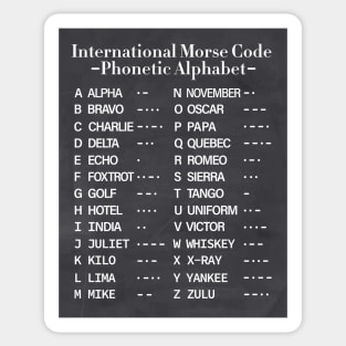 Morse Code Alphabet Sticker